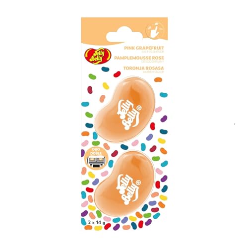 Image of Jelly Belly Car Vent Air Freshener Pack w /2 Vent Clips (1 Pack, Pink Grapefruit)
