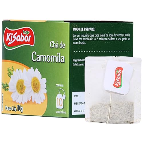 Kisabor, Chá de Camomila, Para infusão, 10 Gramas com 10 Saquinhos