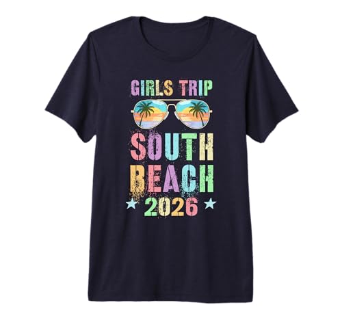 Kids Girls Trip South Beach 2026 Travel Cruise Vacation Premium Tri-Blend T-Shirt