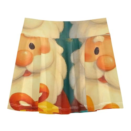 Joisal Girls Skorts Athletic Shorts Toddler Tennis Skirts Dance Flowy Skirt Cute Santa Claus 3t2