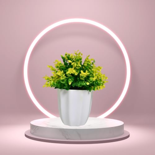 Image of fancymart Artificial Plant Hackleberry Yellow Bunch in Pot - 22 cm Height, Perfect for Tabletop Decoration | Ideal for Home & Office Decor