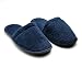 Arus Men's Turkish Organic Terry Cotton Cloth Spa Slippers, One Size Fits Most, Navy Blue with Black Sole