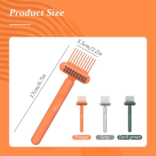 2 In 1 Hair Brush Cleaning Tool, 2025 New Comb Cleaning Brush, Portable Brush Cleaner for Travel, Hairbrush Cleaning Tool for Hair Salons (Gray) - Image 3
