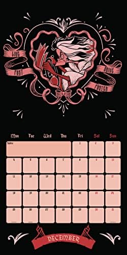 Disney Villains Calendar 2023 Square Wall Calendar Gift Present with Free Organising Stickers