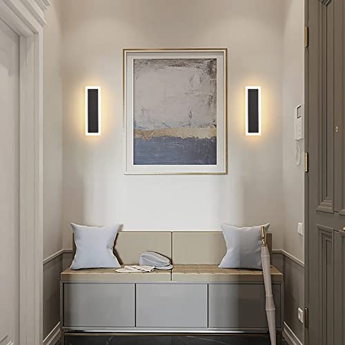 Yaowszm Modern Led Wall Sconce 2Pack 8W Exterior Light Fixture Ip65 Outdoor Wall Lights 11.8 Inch Warm Lighting For Porch Patio Garage #TOP2