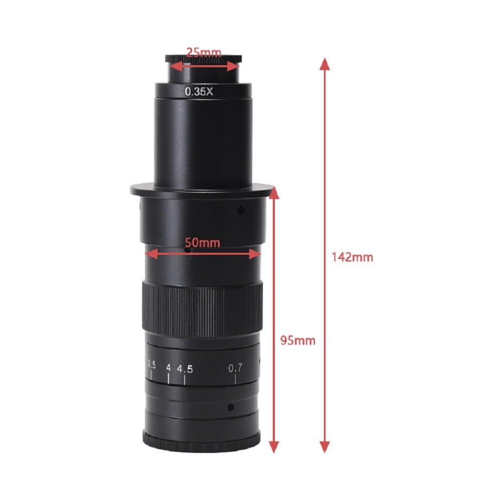 Objectif zoom haute résolution C-Mount 0.7-4.5X pour microscope