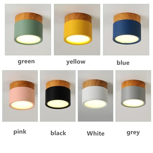 Foco de techo LED regulable que evita sombras molestas con diseño de madera y luz de 15W 4