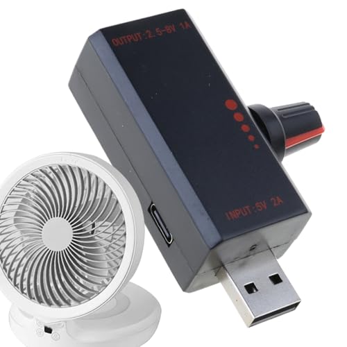 Regulador de velocidad del motor | Regulador de velocidad de inducción 5 voltios | de protección USB ajustable para ventilación de taller, escritorio, exterior, camping, portátil