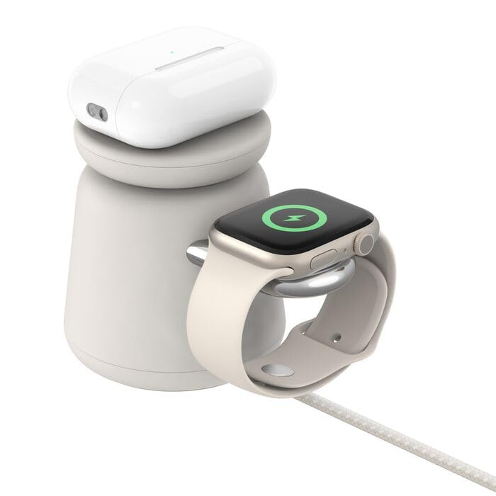 Belkin Wiz027myh37 Caricabatterie Per Dispositivi Mobili Orologio, Auricolare, Smartphone Bianco Usb Carica Wireless Ricarica Rapida Interno (boostch
