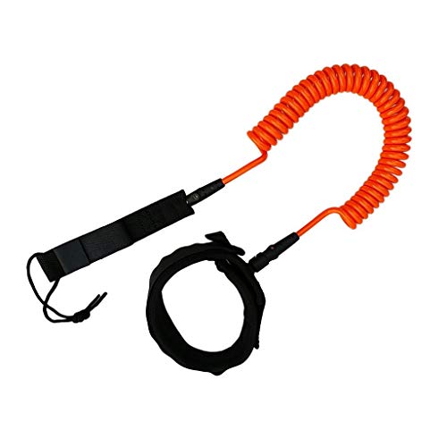 menolana 3 m 7 mm correia enrolada SUP – Duplo aço inoxidável – para surfe e prancha inflável de pé