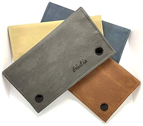 Porte-tabac personnalisé en simili cuir avec gravure laser Nom + Frase Cover