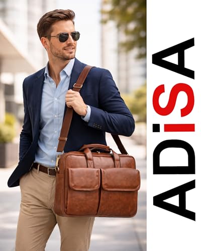Image of ADISA Laptop Messenger Office Bag Briefcase for Work for Men (LB6055)