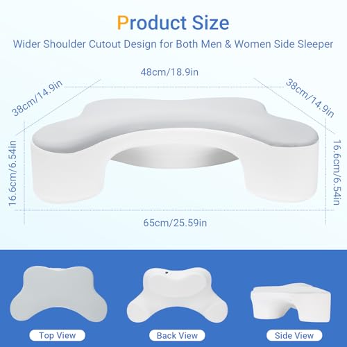 Wattne Side Sleeper Pillows with Arm Holes