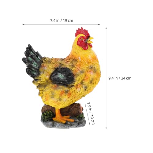 Poule décorative en résine pour animer la cour et la terrasse - 3