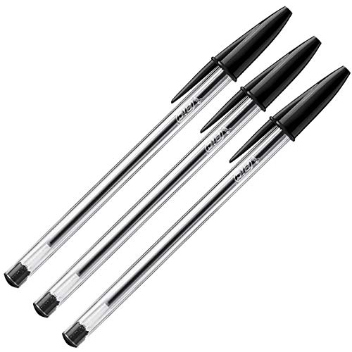 BIC 930095 Kit Enem - Caneta Esferográfica Cristal Dura Mais, A Clássica, com 3 Canetas Pretas, Idea
