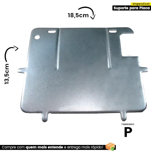 Suporte Protetor De Placa Moto Universal Pequena 18,7 X 13,6