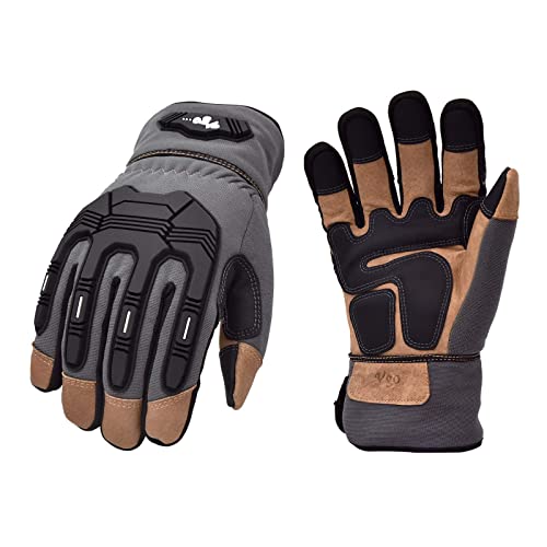 Vgo... 1-Pair 32℉ Or Above Lined Winter Touchscreen Tpr Anti-Vibration Premium Pigskin Leather Heavy Duty Work Gloves (Size Xl, Gray, Pa7675Fw) #TOP20