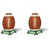 Beistle Football Lantern Centerpieces 2 Paper Sports Party Table Decorations with Brown and White Lace Detail, Green Cardstock Base for Tailgate Watch Parties and Athletic Celebrations, 11