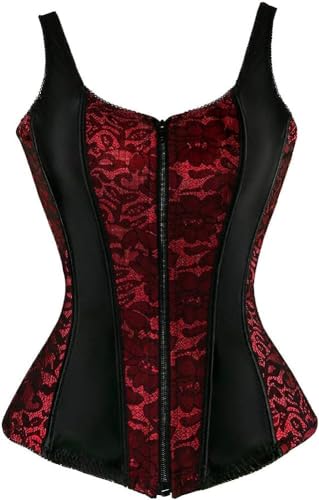 DKCHENH women's exotic bustiers and corsets.,red corset.Large size corset(zipper bustier)