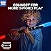 TOY Life 2 in 1 Light Up Saber 2 Pack for Kids Expandable Light Up Sword for Kids Adult LED + FX Sound Lightsavers Dual Light Up Toy Dark Saber for Adult Galaxy Wars Saber