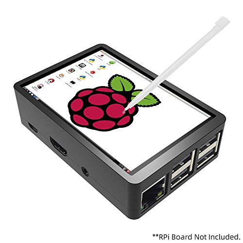 Flight-sky 3.5 inch Touch Screen with Case for Raspberry Pi 3B+ 3B 2B 320x480 Pixel Monitor TFT RPi 3B+ 3B 2B LCD Display Support Raspbian Ubuntu Kali RetroPie System