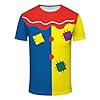 Funny T Shirts for Men Themed Printed Short Sleeve Casual T Shirt for Party Outfits and Everyday Wear Designer Shirts Men Gym Shirt Polyester (B-Yellow, S) #2