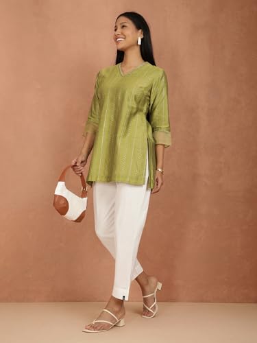 Image of TWIN BIRDS Women Cotton Kurti Pants | Straight Fit Ethnic Daily Trousers