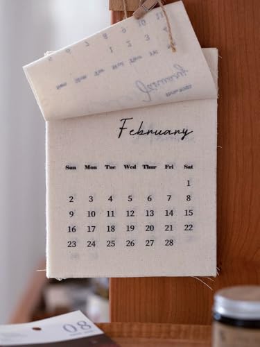 Generic 2025 Creative Handmade Canvas Wall Calendar Cotton Calendar Wall Decoration Shooting Props New Year Gift thumb #4