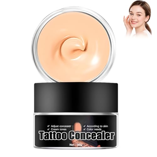 Wonsters 30 g Corrector de tatuajes para el cuerpo, corrector de tatuajes y crema reparadora, maquillaje para cubrir tatuajes