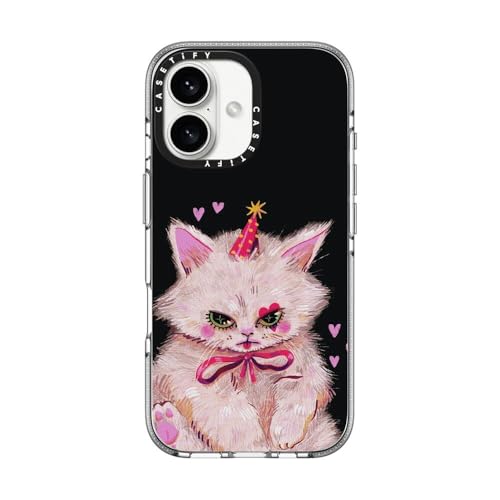 Coque transparente iPhone 16 CASETiFY antichoc MagSafe motif Clown Kitty rigide