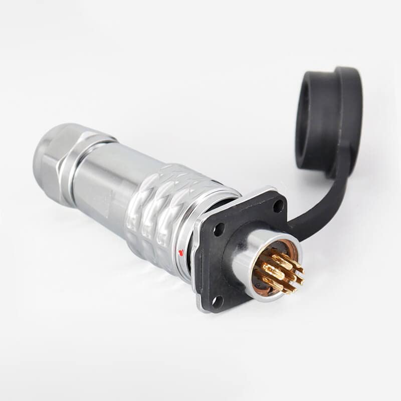 SF12 9 Pin Male Plug+Female Socket Waterproof Metal Aviation Quick Push-Pull 4-Hole Flange Industrial