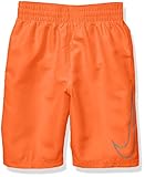 Nike Swim Boys' Swoosh Solid Lap Volley Short Swim Trunk, Total Orange Gun Smoke, Medium