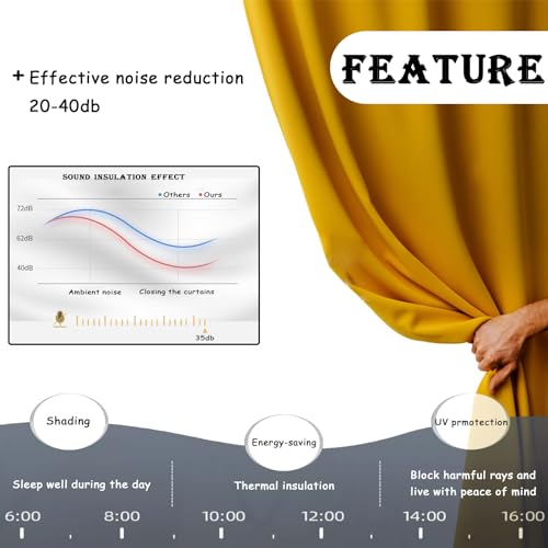 Image of Room Divider Curtains for Ceiling Track Rod, Blackout Ceiling Track Curtains with Hooks Noise Reduction Privacy Curtain for Wall Ceiling Mount Track, 10 ft Wide x 7 ft Tall, Cream Beige, 1 Panel