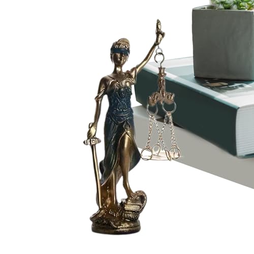 Statue de la justice et de l'équité vintage pour décoration de bureau