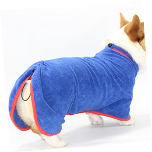 Didiseaon 2 Peças Roupão De Banho Para Animais De Estimação Absorvente Com Capuz Roupão Para Animais
