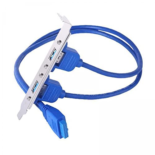 Merishopp 2xDual 2 Ports USB 3.0 Back Panel to 20pin Header Cable with PCI Bracket | Computers/Tablets & Networking | Computer Cables & Connectors | USB Cables, Hubs & Adapters-image-49