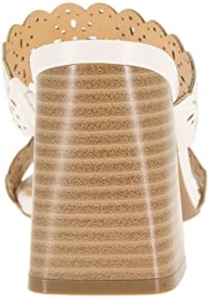 XOXO Women's Sonia Heeled Sandal, Off White, 8.5 | Image 1