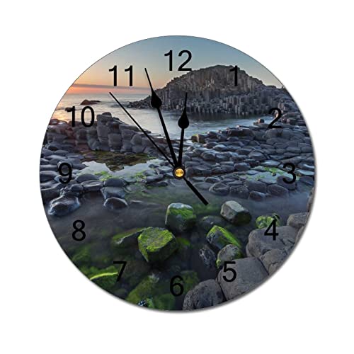 Wall Clock Silent Non-Ticking 10in Farmhouse Decor