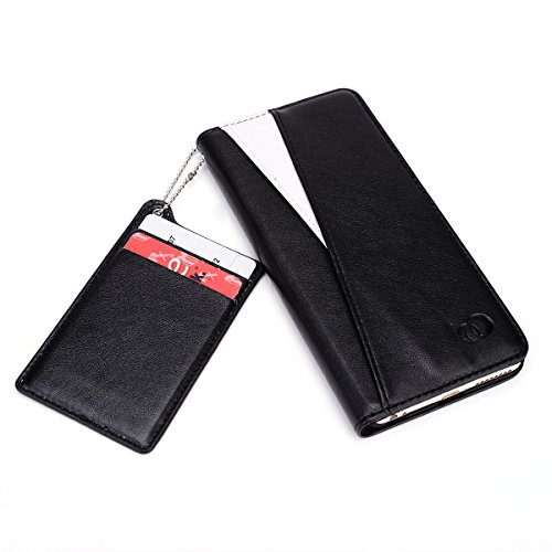 Kroo White Flip Folio Wallet For Apple Iphone 6 With I.d Tag Attachment #TOP2