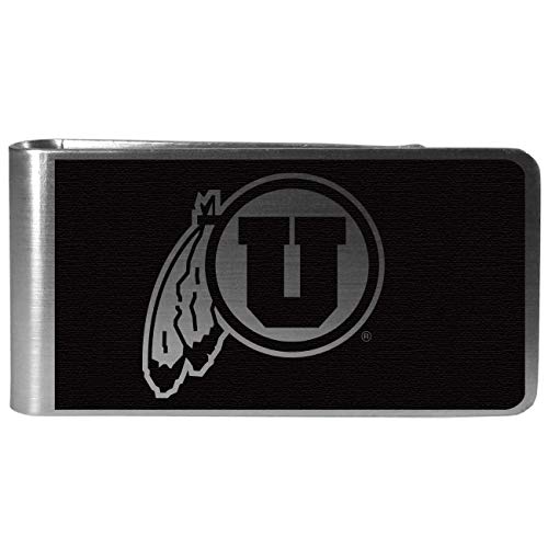 NCAA Siskiyou Sports Mens Utah Utes Black and Steel Money Clip One Size Black