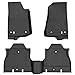 OEDRO Floor Mats Compatible for 2018-2021 Jeep Wrangler JL JLU 4-Door, Black TPE All Weather Guard, 1st & 2nd Row Custom Fit Full Set Liners