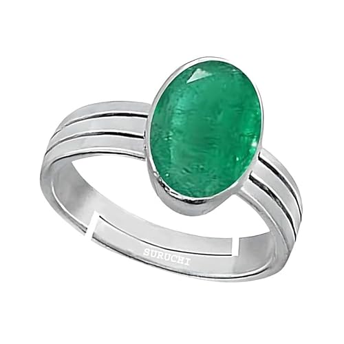 Suruchi Gems & Jewels �G�������h/�p���i 8.25 ���b�e�B�܂��� 7.5 �J���b�g �萯�p�F��V�R��� Bis Hallmark 925 �X�^�[�����O�V���o�[ ���߉\�����O ���j�Z�b�N�X - 2v2825, �W�F���X�g�[�� �X�g�[
