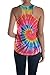 Tough Cookie's Women's Tie Dye Tank Top Rainbow (Small)