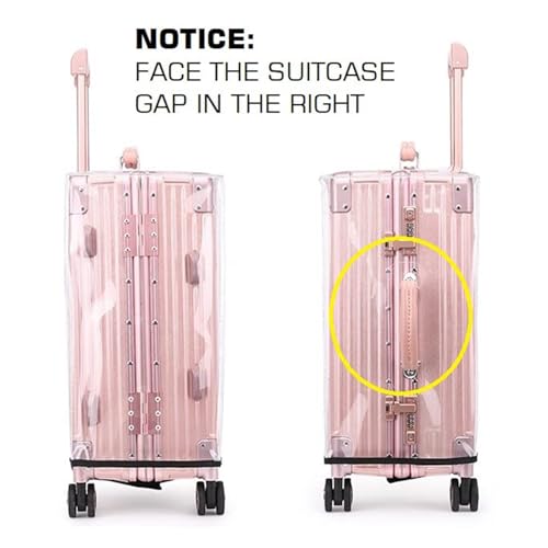 Clear PVC Suitcase Cover Protectors 18/20/22/24/26/28/30 Inch Luggage Cover for Wheeled Suitcase (18'' 12.99''L*9.06''W*14.96''H)3