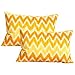 TRESMESTRES Fundas para Cojines Rectangulares - Cojines Decorativos para Sofá y Cama - Decoración de Hogar Salón y Habiitación - Funda Cojín 40x60 cm, Amarillo Mostaza, Set 2
