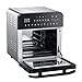 GoWISE USA 14.7-Quart Air Fryer Grill with Dual Heating Elements & Oven with Rotisserie, Dehydrator, Preheat and Broil Functions + 11 Accessories with 2 Recipe Books (Stainless Steel/Black), Ultimate