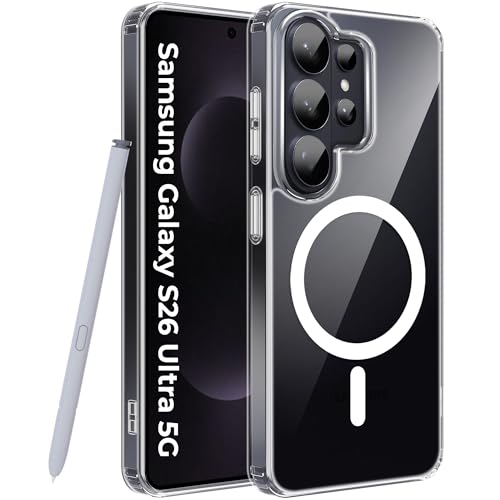 Image of A rtistque Clear Back Cover Case for Samsung Galaxy S26 Ultra 5G Compatible with Mag-Safe| Acrylic | Shockproof TPU Protective Design | Samsung S26 Ultra Back Cover Transparent