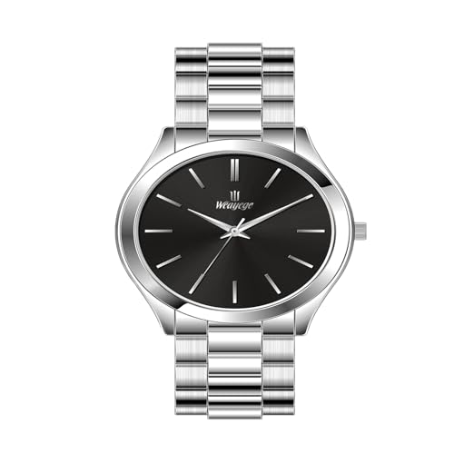 Weayege Herren Uhren Analog Armbanduhr mit Edelstahlarmband,Damen Herren Luxus Armbanduhr,Herrens Uhr Quarz Edelstahl Wasserdicht Mesh Ultradünne