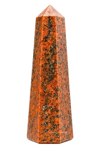 Image of Amazing Gemstone Unakite Crystal Towers - Natural Healing Crystal Point Obelisk for Reiki Healing and Crystal Grid (2 inch to 3 inch Inch)