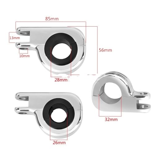 Repose-Pieds Moto 32 mm de Qualité Supérieure avec Support Robust - 5